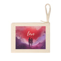 Couple Silhouette Love Canvas Zipper Pouch