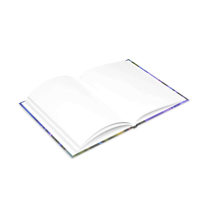 Blue Hydrangea Stem Puffy Hardcover Notebook