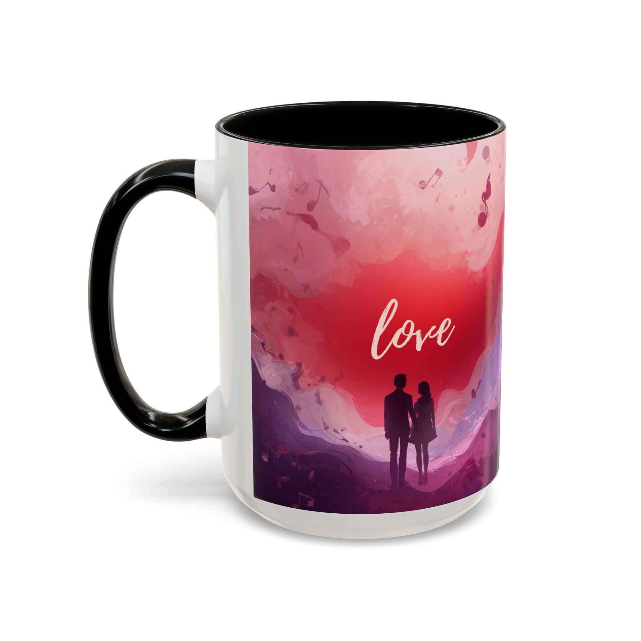 Couple Silhouette Love Mug Accent Coffee Mug 11oz 15oz