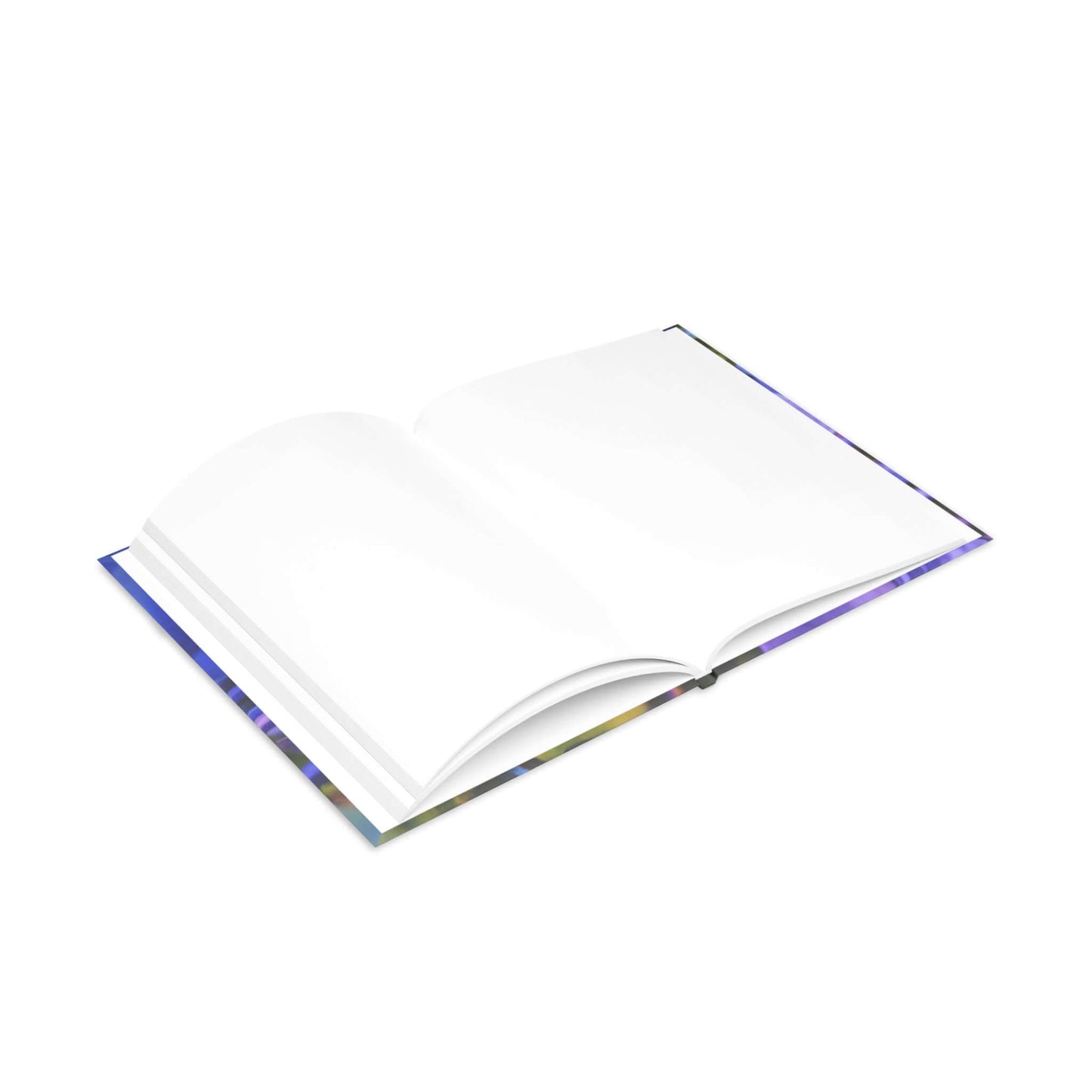 Blue Hydrangea Stem Puffy Hardcover Notebook