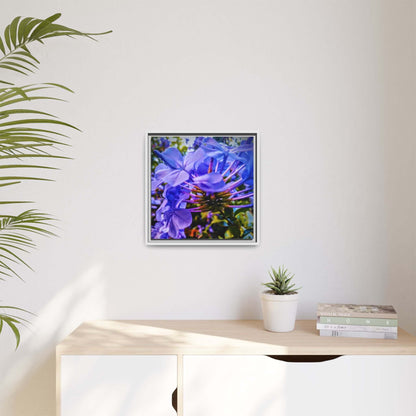 Blue Hydrangea Stem Canvas Wall Art