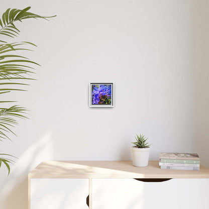 Blue Hydrangea Stem Canvas Wall Art