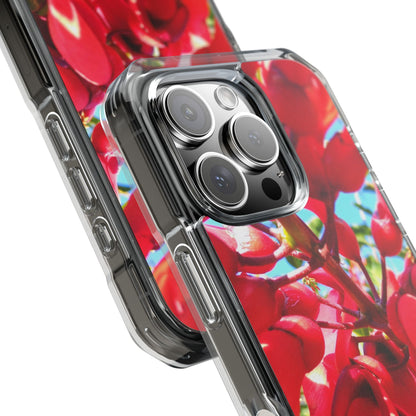 Red Cockspur Tree iPhone 16 Pro Case | MagSafe Clear Magnetic Impact Cover