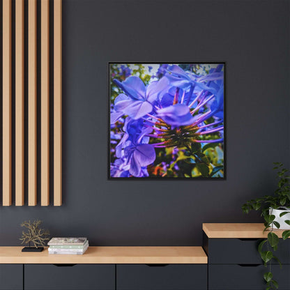 Blue Hydrangea Stem Canvas Wall Art