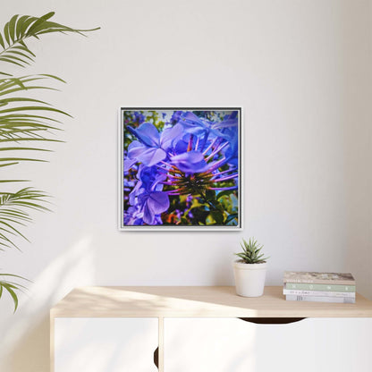 Blue Hydrangea Stem Canvas Wall Art