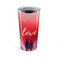 Couple Silhouette Love Tumbler 20oz Romantic Red Ombre