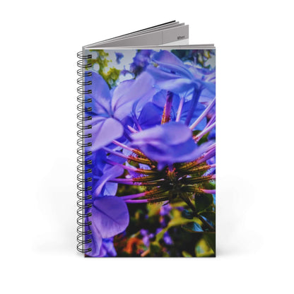 Blue Hydrangea Stem Spiral Journal
