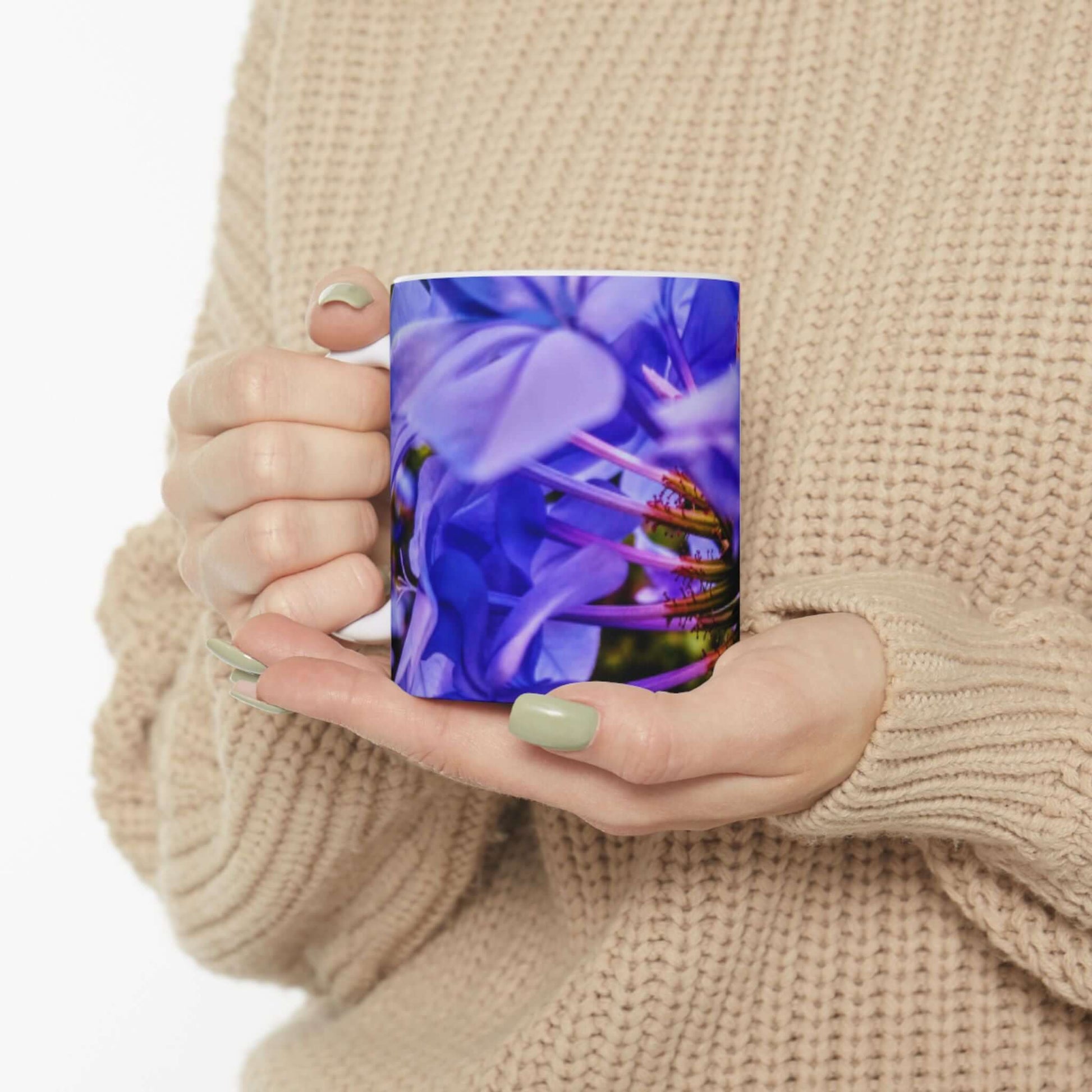 Blue Hydrangea Stem Mug 11oz & 15oz