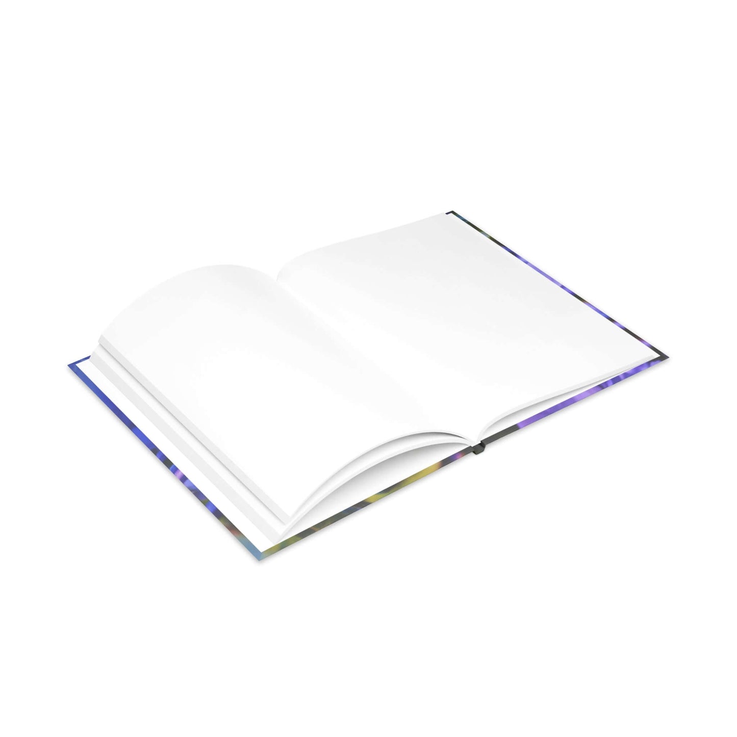 Blue Hydrangea Stem Puffy Hardcover Notebook