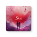 Couple Silhouette Love Cork Coasters Set of 4 - Romantic Gift