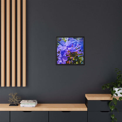 Blue Hydrangea Stem Canvas Wall Art