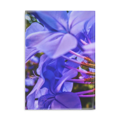 Blue Hydrangea Stem Puffy Hardcover Notebook