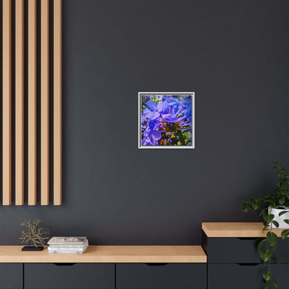 Blue Hydrangea Stem Canvas Wall Art