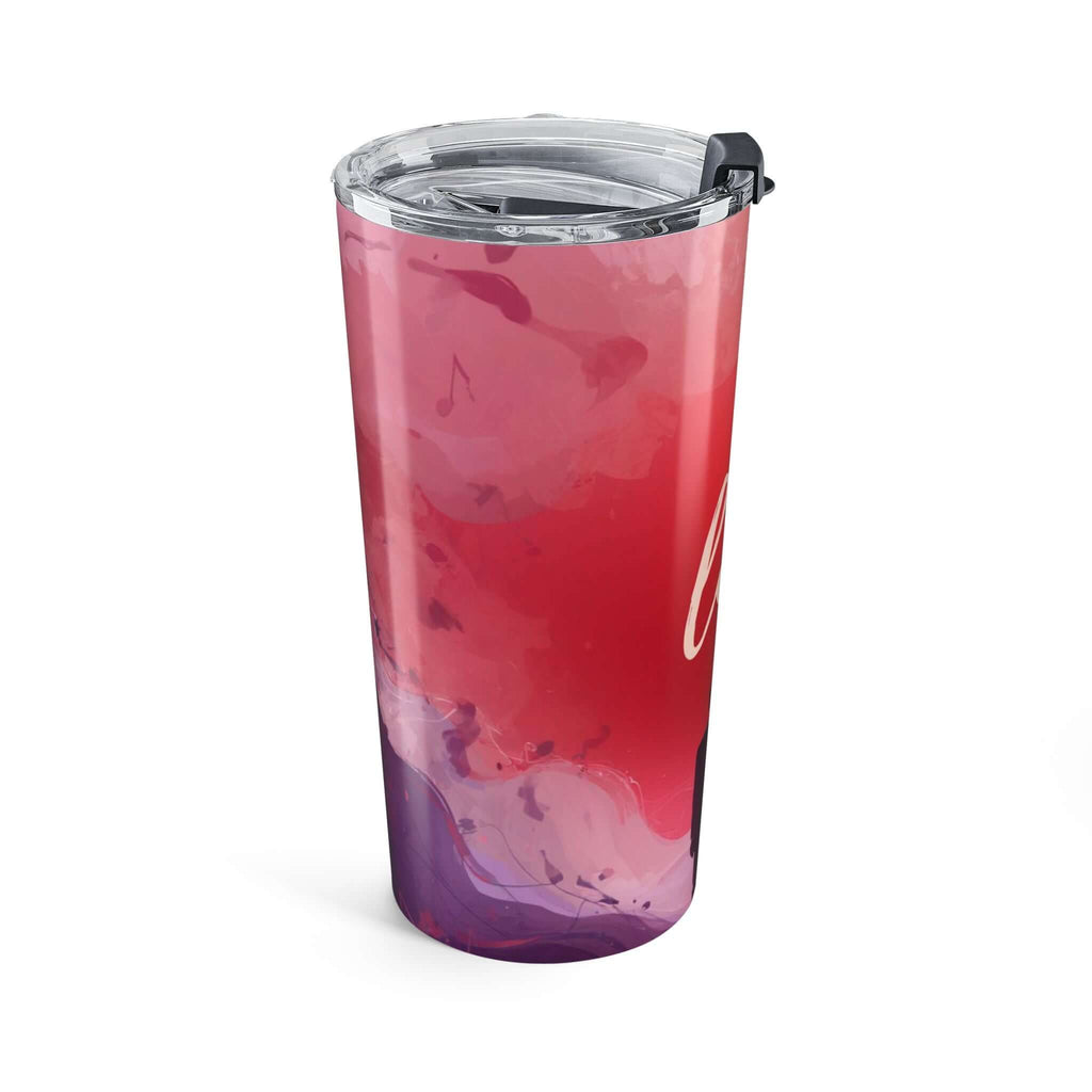 Couple Silhouette Love Tumbler 20oz Romantic Red Ombre