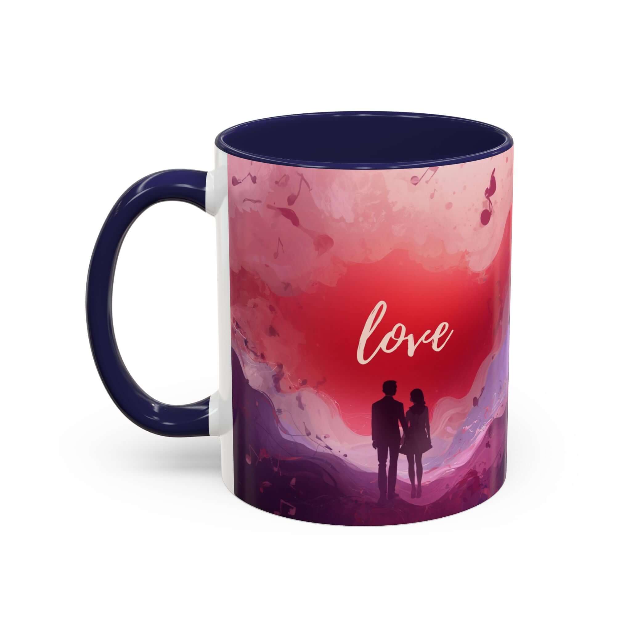 Couple Silhouette Love Mug Accent Coffee Mug 11oz 15oz