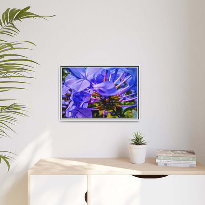 Blue Hydrangea Stem Canvas Wall Art