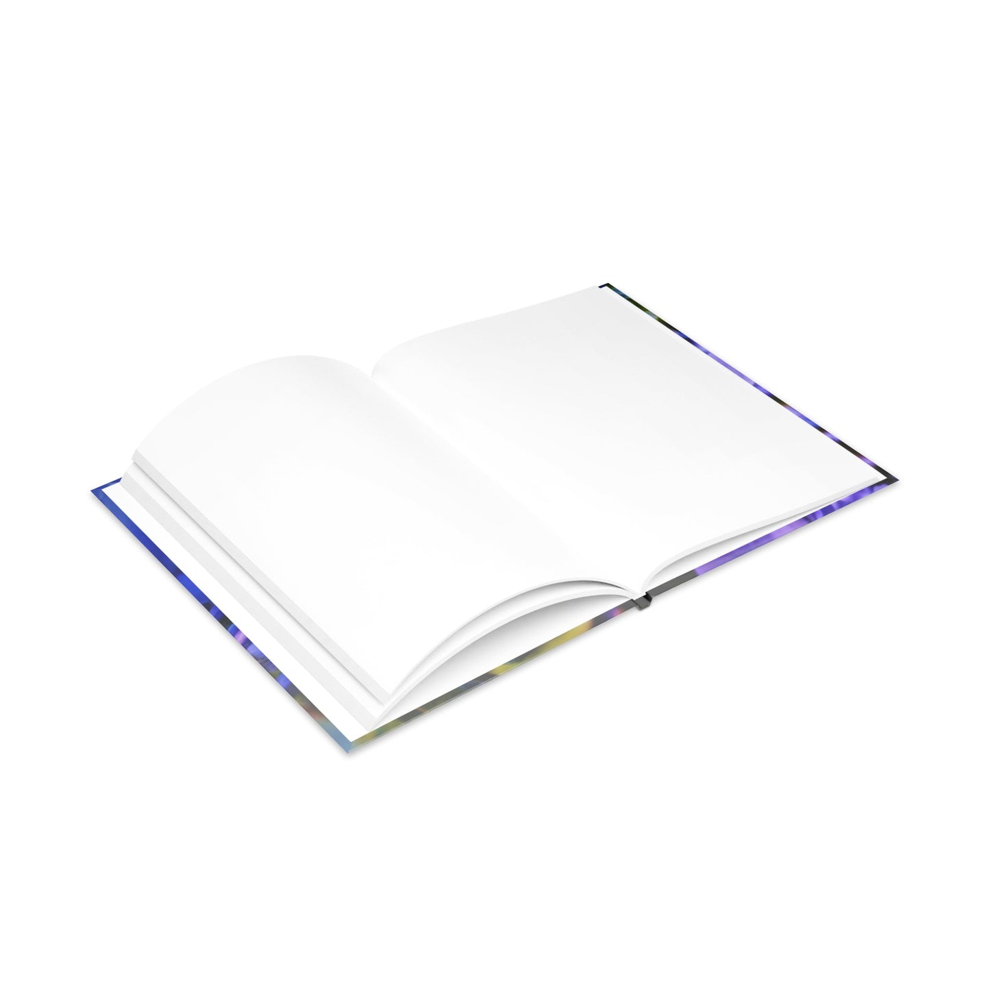 Blue Hydrangea Stem Puffy Hardcover Notebook