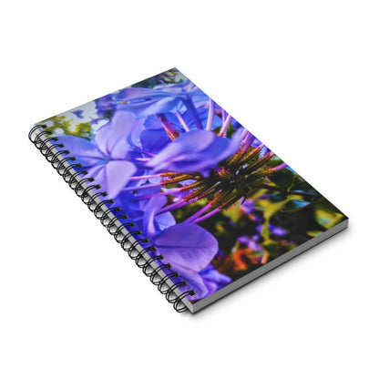 Blue Hydrangea Stem Spiral Journal