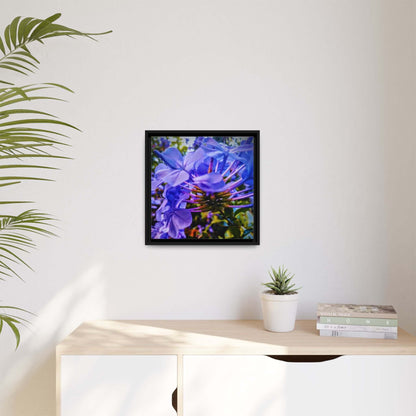 Blue Hydrangea Stem Canvas Wall Art