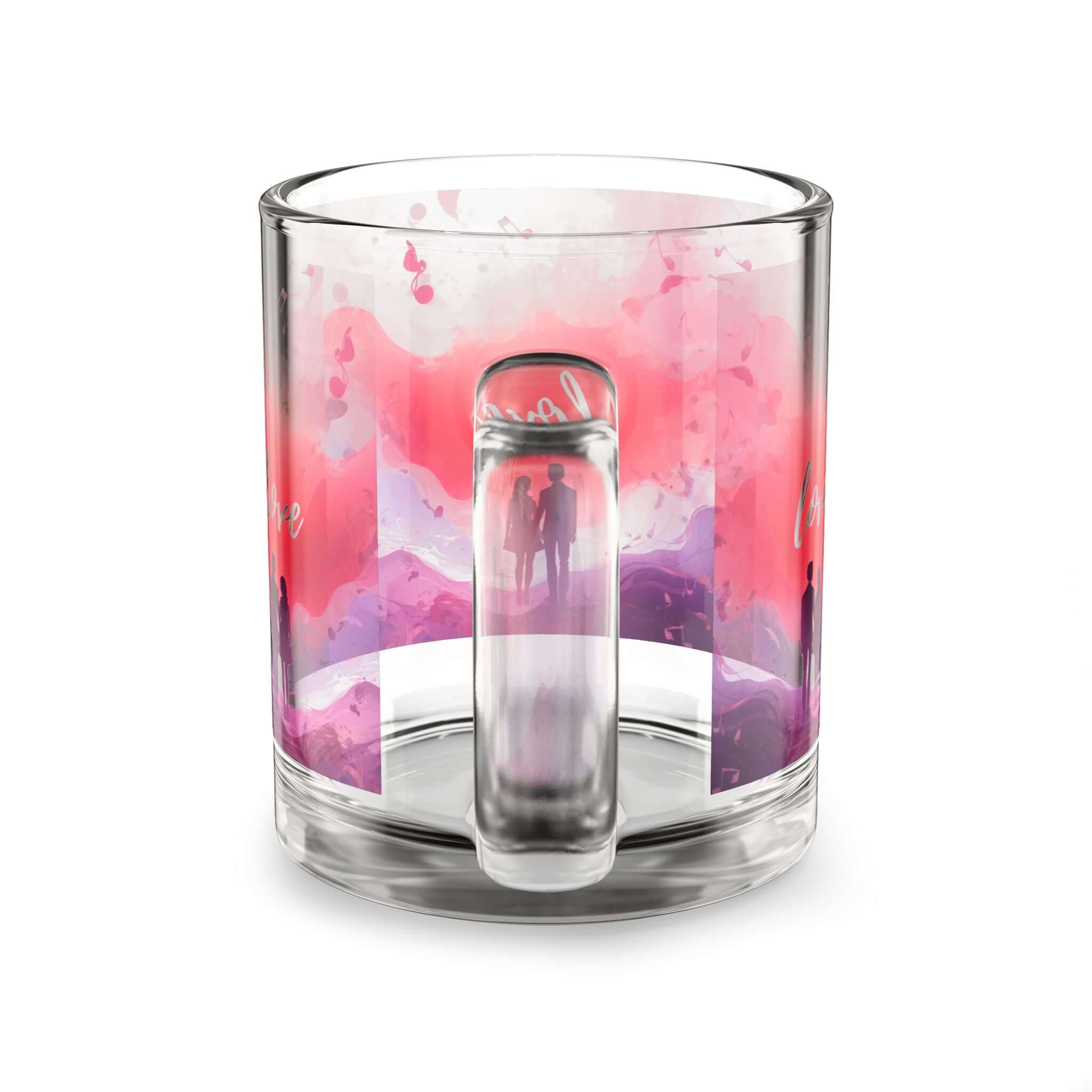 Couple Silhouette Love Glass Mug 10oz 