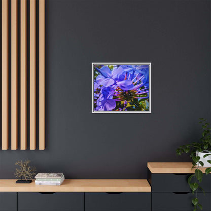 Blue Hydrangea Stem Canvas Wall Art