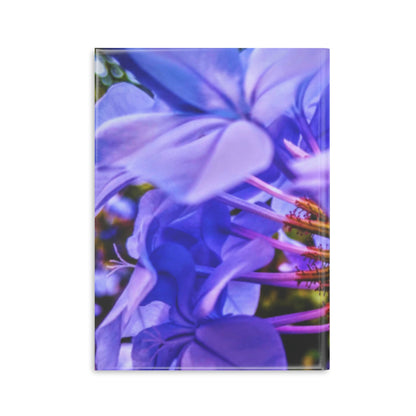 Blue Hydrangea Stem Puffy Hardcover Notebook