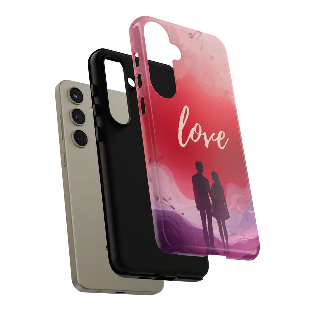 Phone Case — Couple Silhouette Love Protective Tough Case