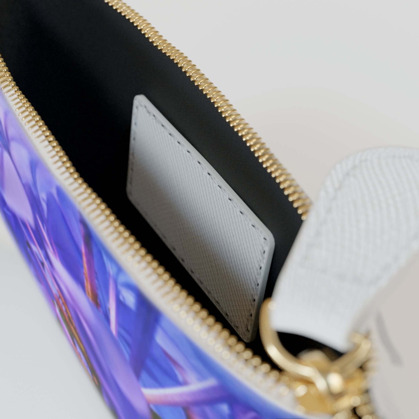 Blue Hydrangea Stem Mini Clutch Bag 