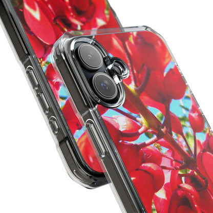 Red Cockspur Tree iPhone 16 Plus Case | MagSafe Clear Magnetic Impact Cover