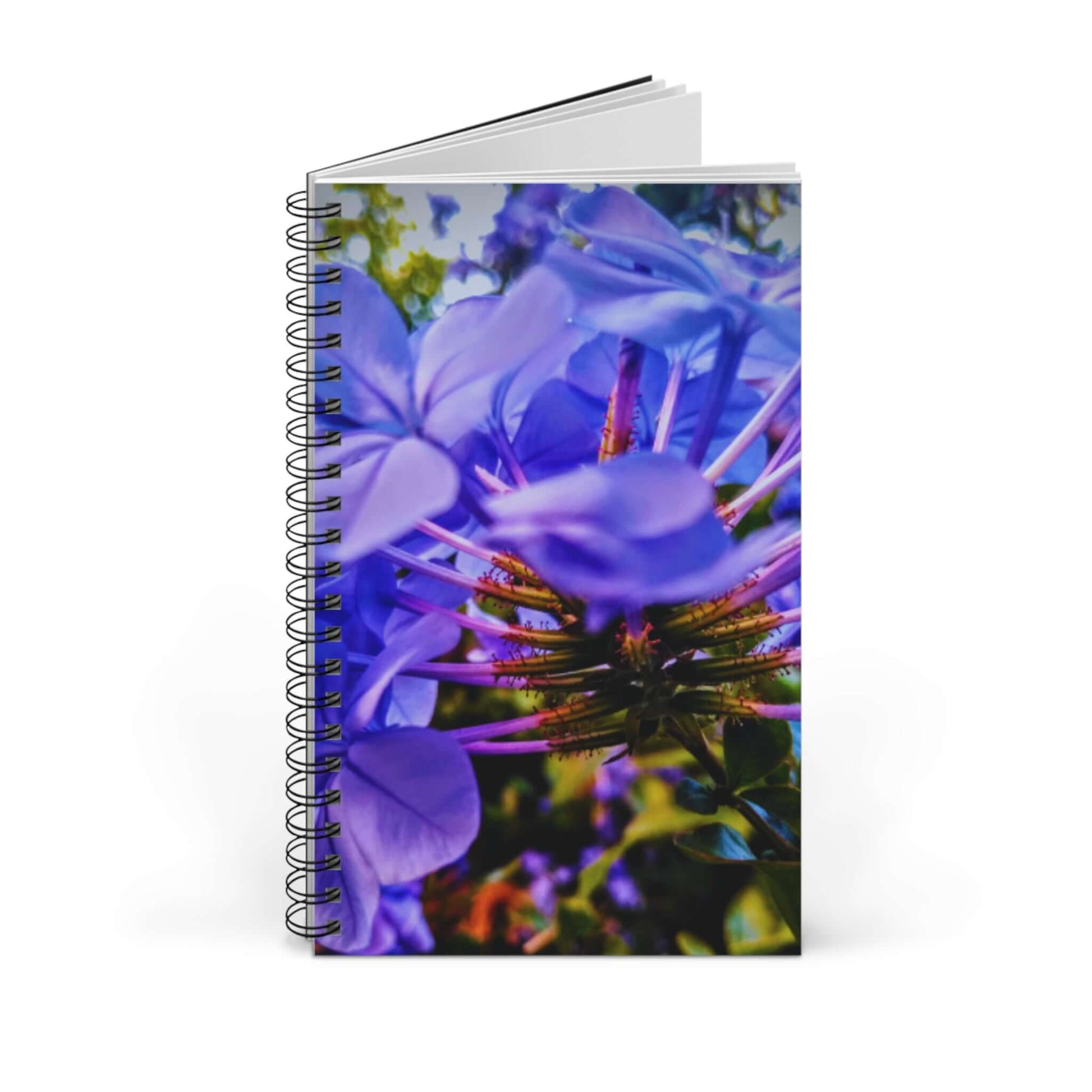 Blue Hydrangea Stem Spiral Journal