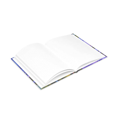 Blue Hydrangea Stem Puffy Hardcover Notebook