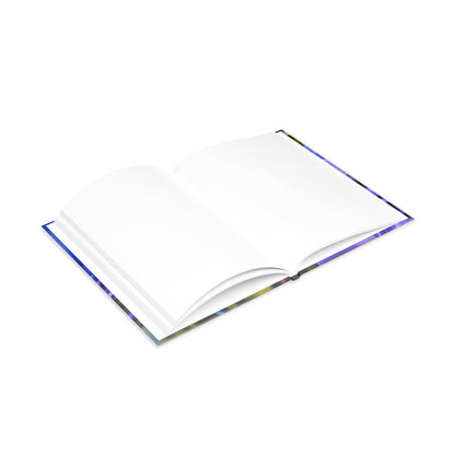 Blue Hydrangea Stem Puffy Hardcover Notebook