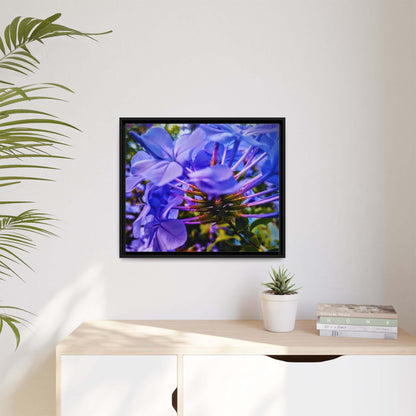 Blue Hydrangea Stem Canvas Wall Art