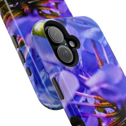 Blue Hydrangea Stem Magnetic Impact-Resistant iPhone 16 Case