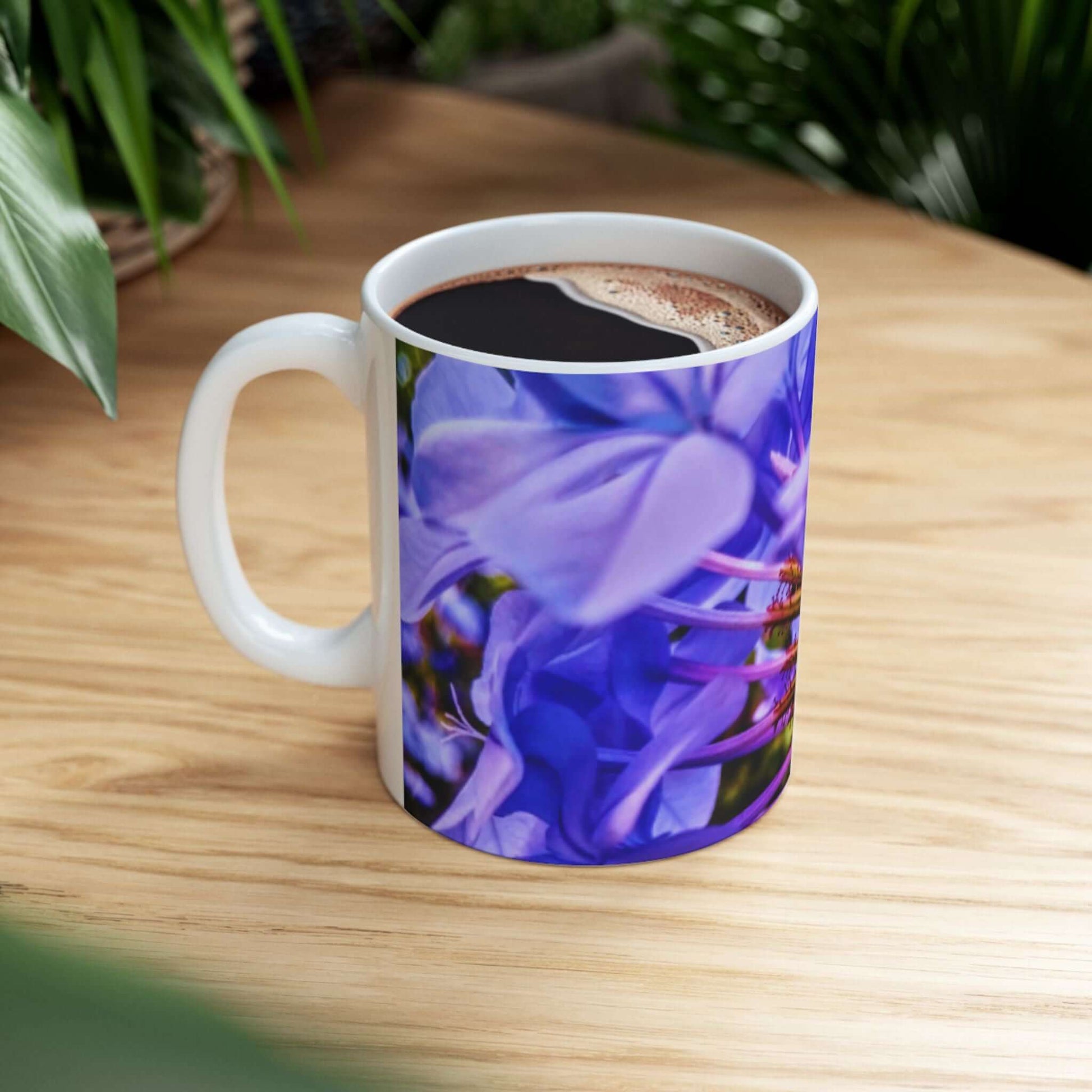 Blue Hydrangea Stem Mug 11oz & 15oz