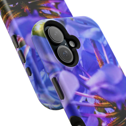 Blue Hydrangea Stem Magnetic Impact-Resistant iPhone 16 Case