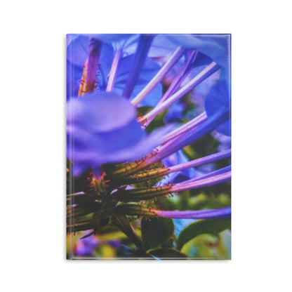 Blue Hydrangea Stem Puffy Hardcover Notebook