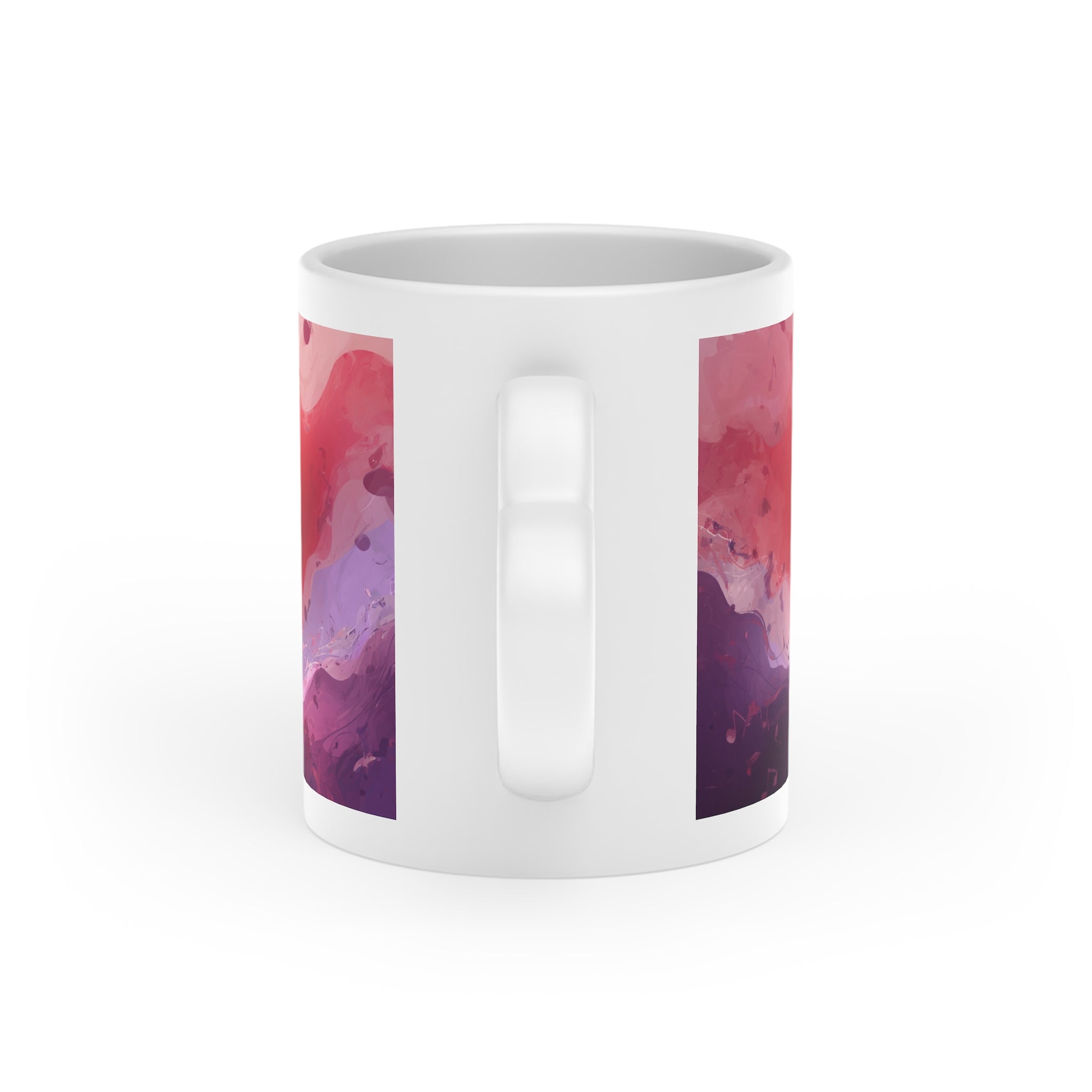 Love Silhouette Heart-Shaped Mug | Romantic Abstract Watercolor