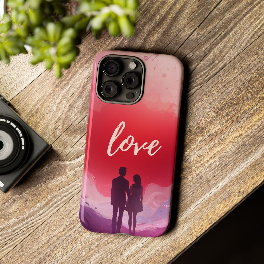 Phone Case — Couple Silhouette Love Protective Tough Case