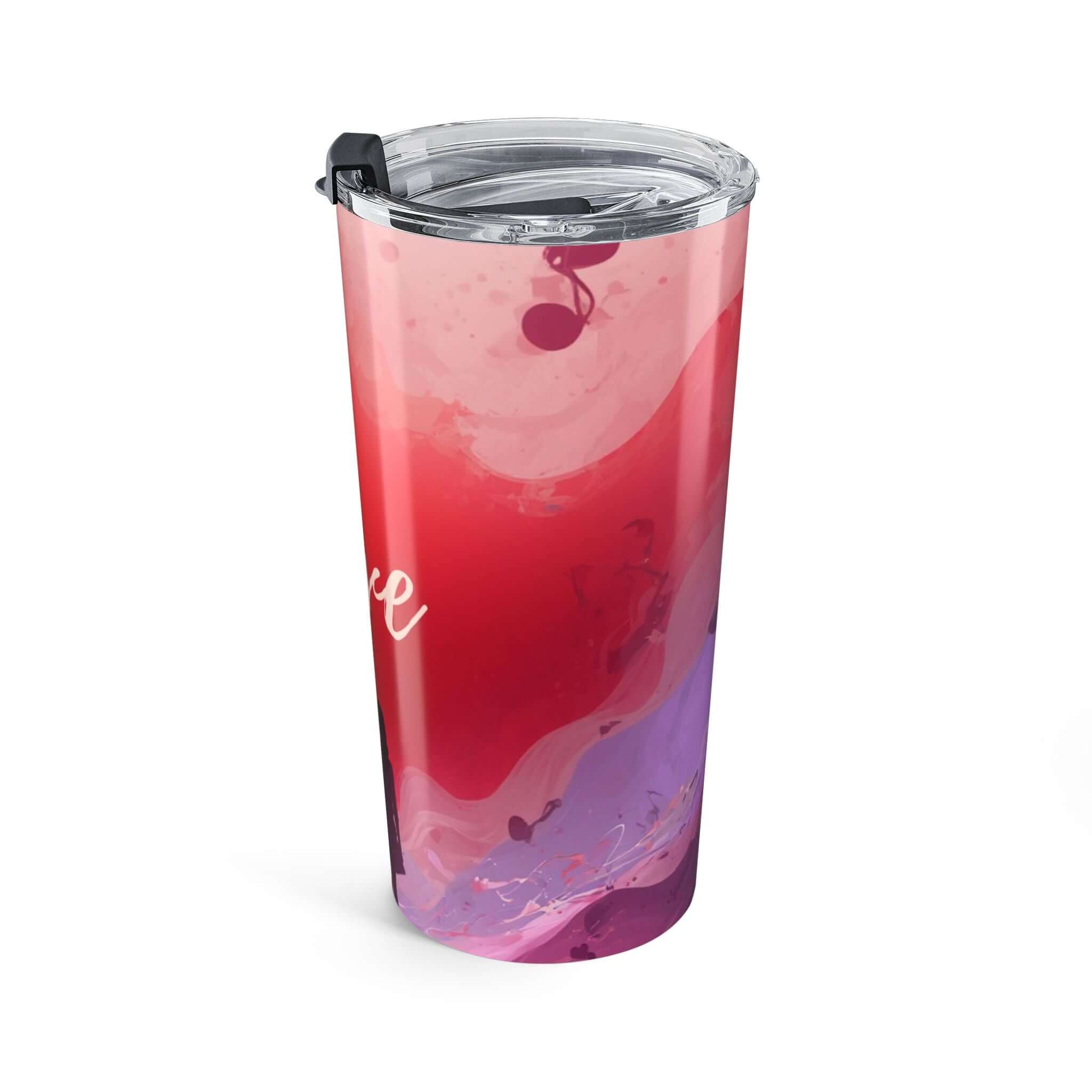 Couple Silhouette Love Tumbler 20oz Romantic Red Ombre