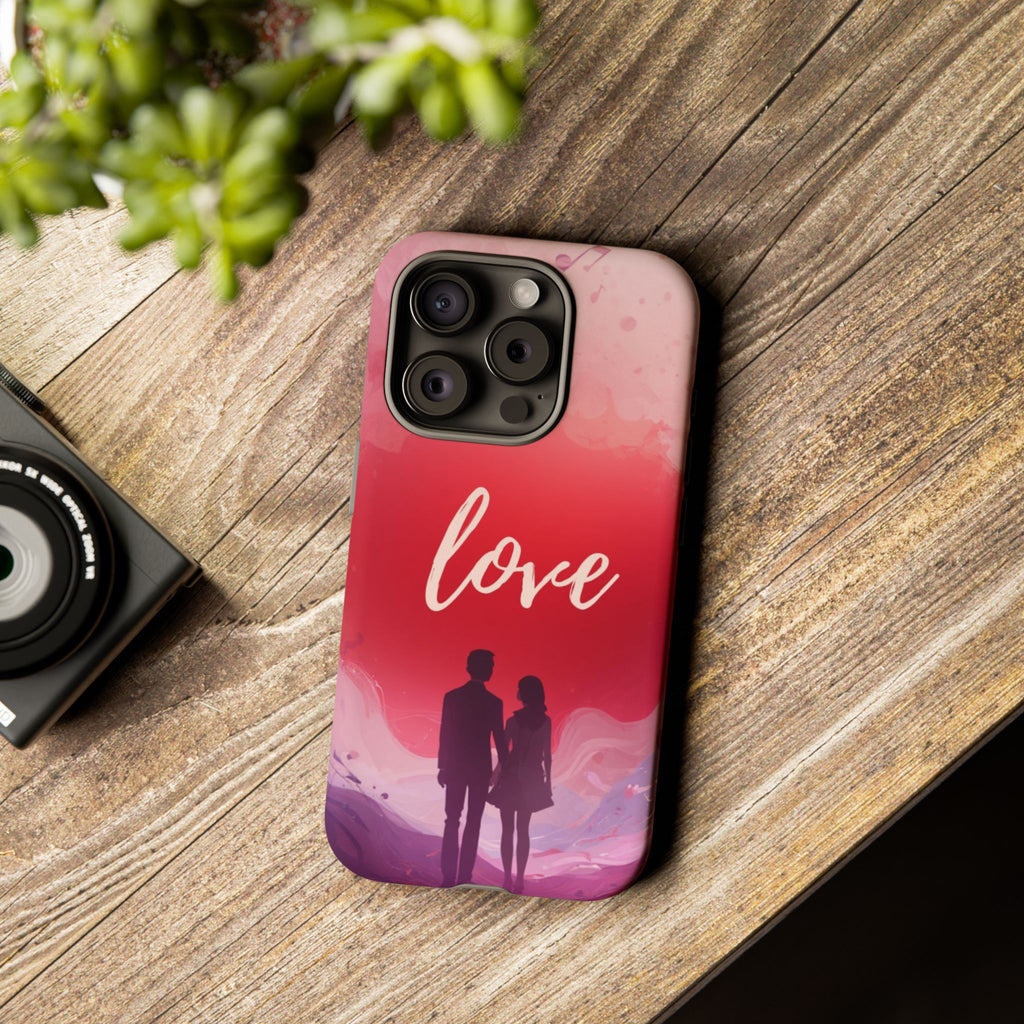 Phone Case — Couple Silhouette Love Protective Tough Case