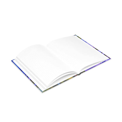 Blue Hydrangea Stem Puffy Hardcover Notebook