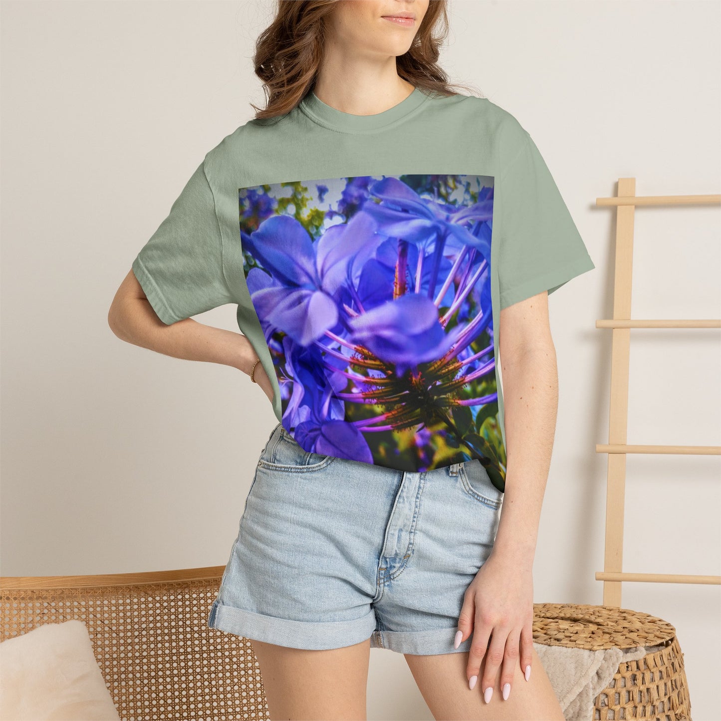 Blue Hydrangea Stem T-Shirt
