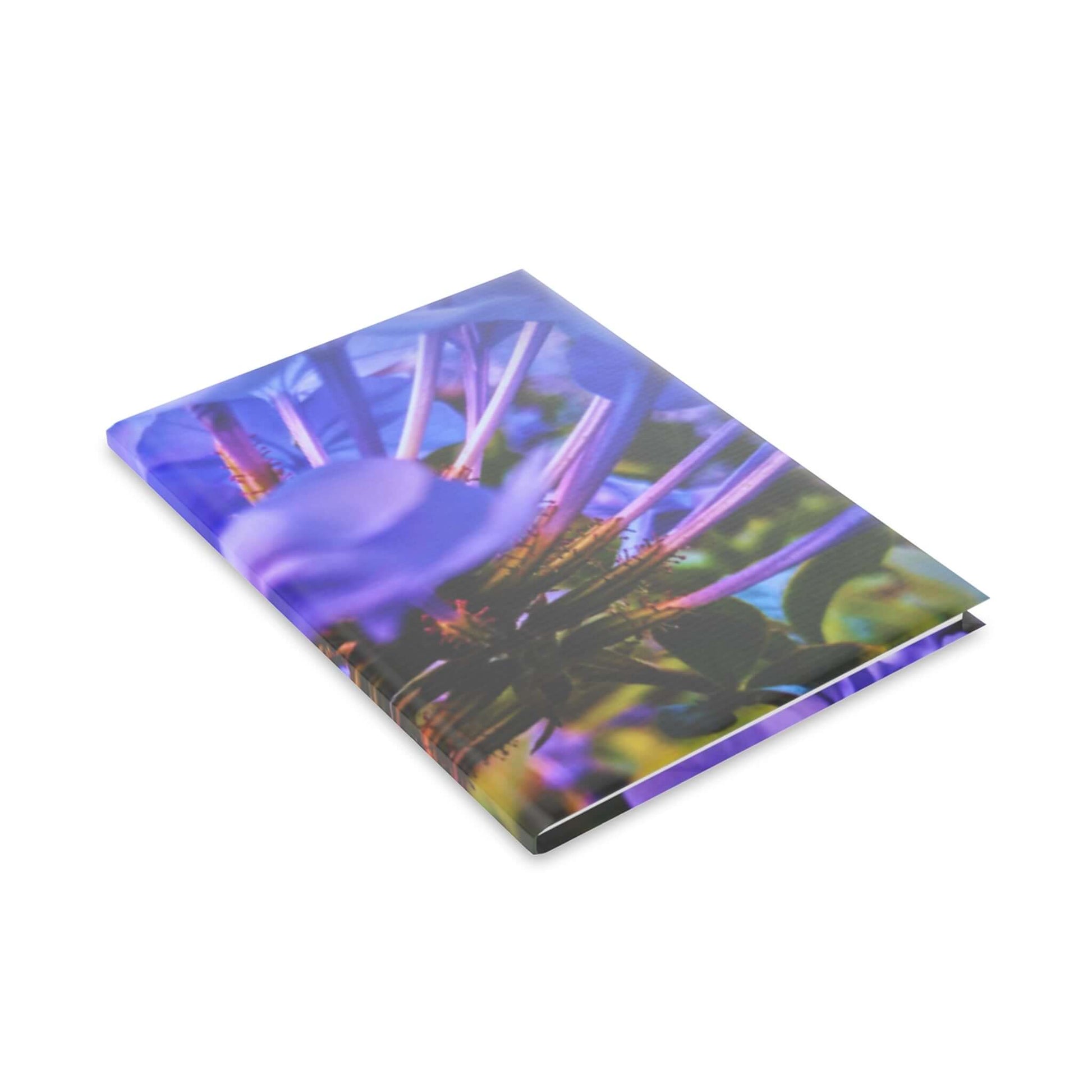 Blue Hydrangea Stem Puffy Hardcover Notebook