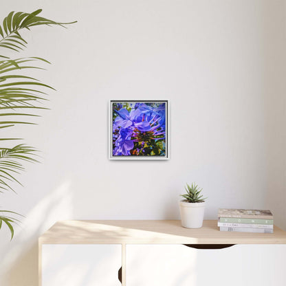 Blue Hydrangea Stem Canvas Wall Art