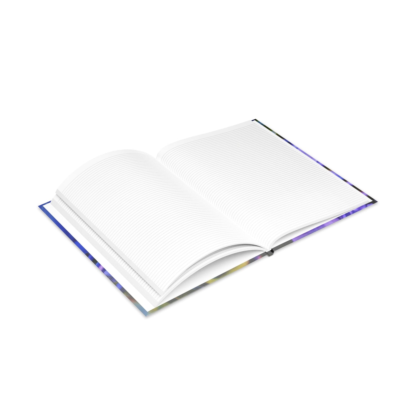 Blue Hydrangea Stem Puffy Hardcover Notebook