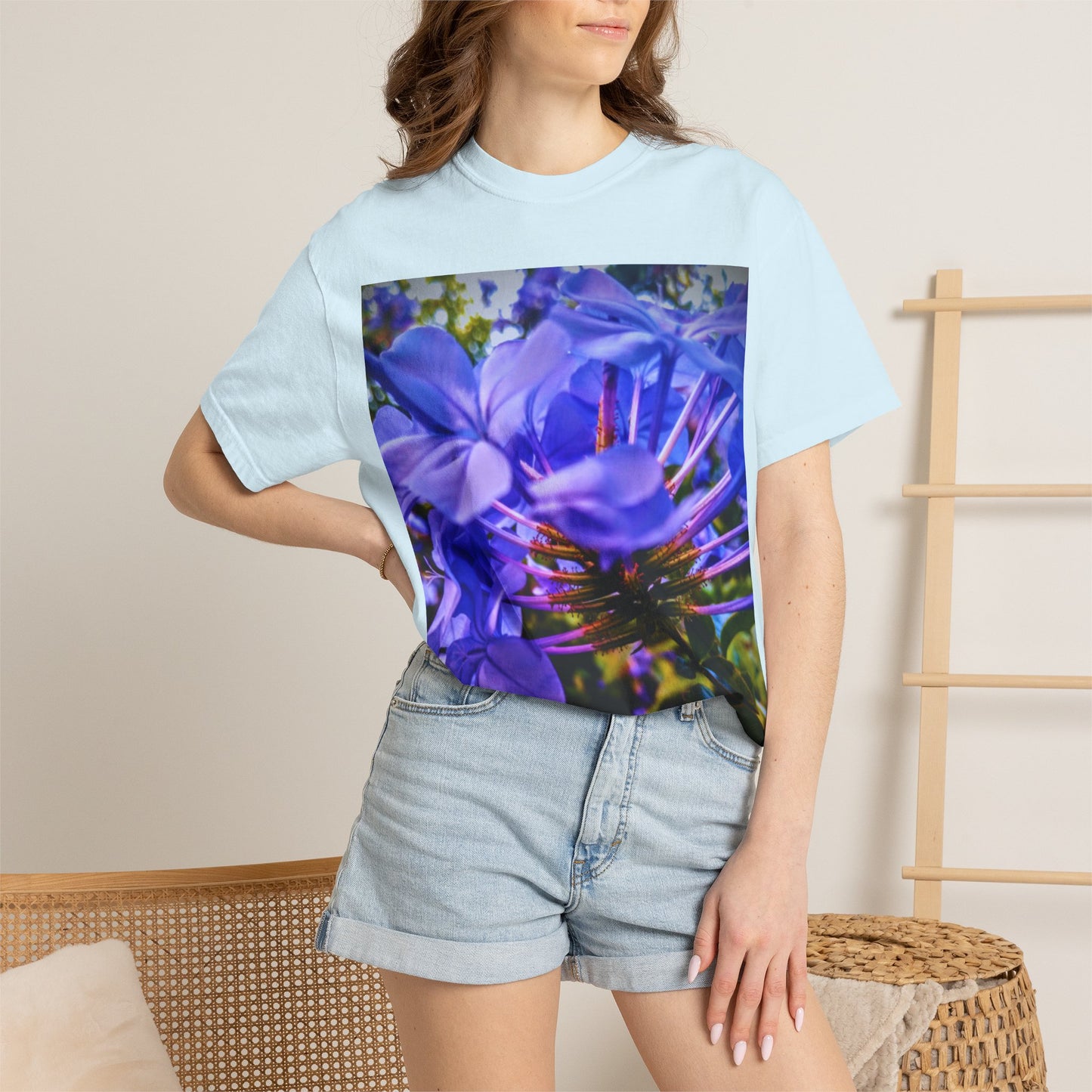 Blue Hydrangea Stem T-Shirt