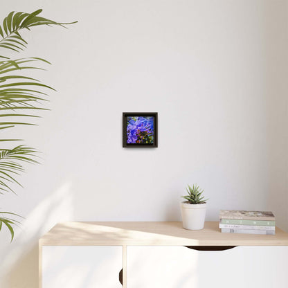 Blue Hydrangea Stem Canvas Wall Art