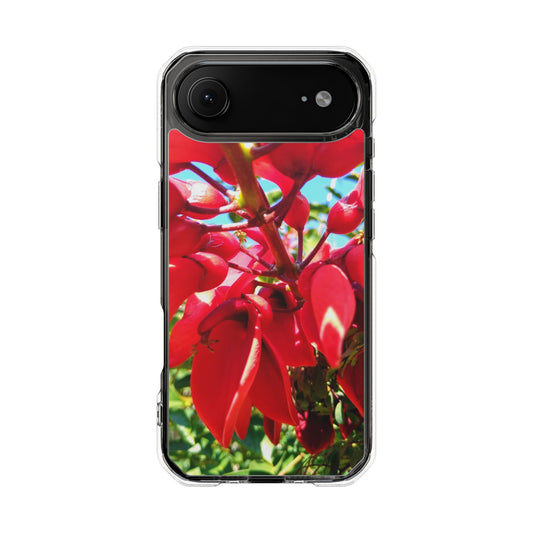 Red Cockspur Tree iPhone 17 Air Case | MagSafe Clear Magnetic Impact Cover