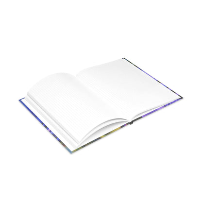 Blue Hydrangea Stem Puffy Hardcover Notebook